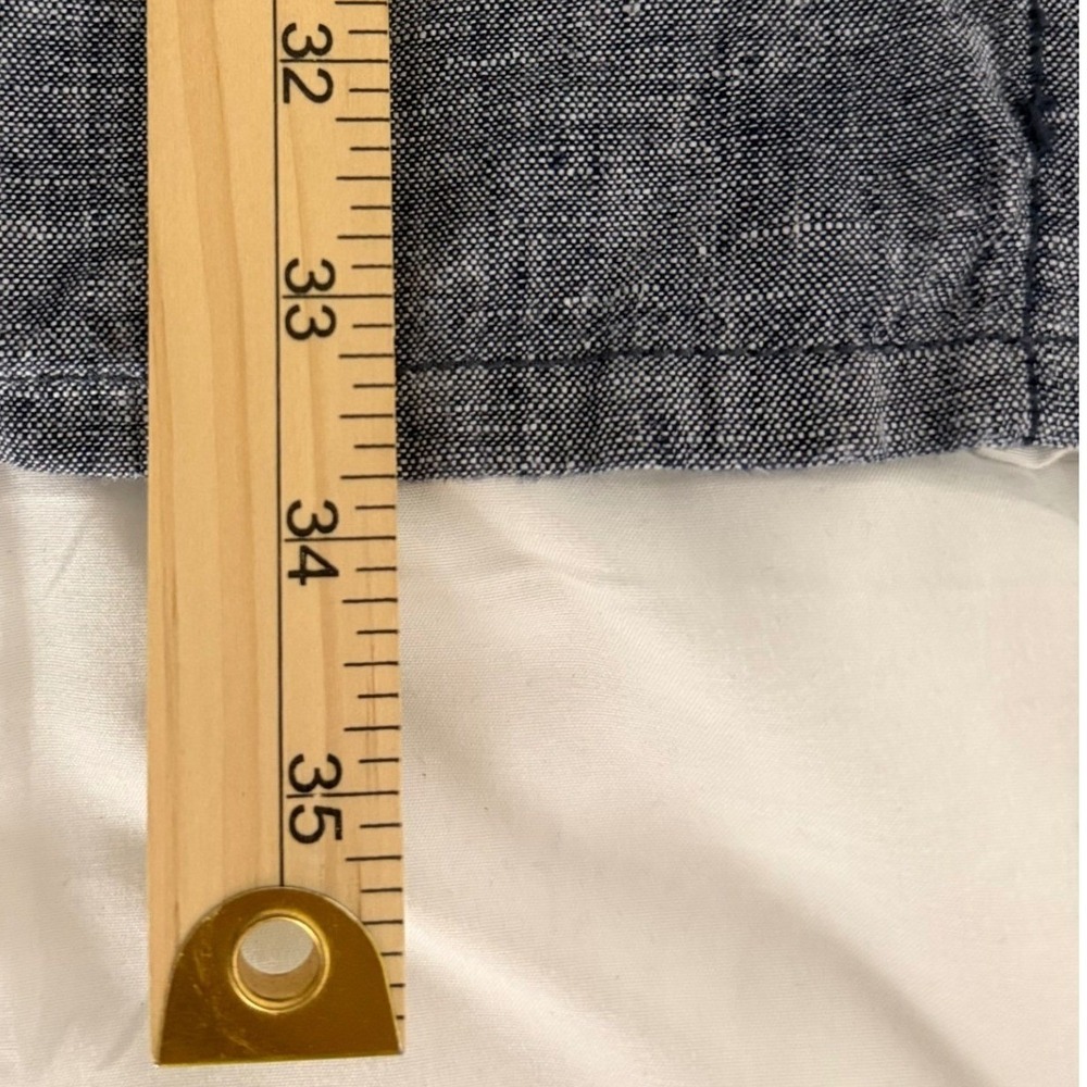 Tahari Blue 100% Linen Short Sleeve Button Front Shirt Minimalist‎  Dress XS - Picture 11 of 12